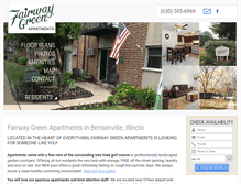 Tablet Screenshot of fairwaygreenapts.com